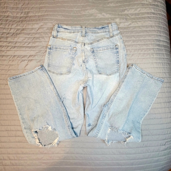 Women's Wild Fable, High Rise, Distressed, Light Wash Denim Pants, Size … - Picture 12 of 16